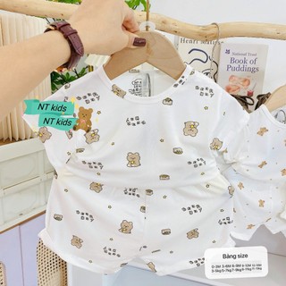 Combo 3-5 Bộ Cộc Tay Cho Bé Thun Lạnh Vải Petit,Bộ Quần Áo Mềm Mát Mùa Hè Bé Trai Bé Gái 3-13kg PL19