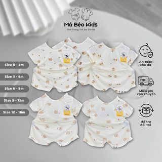 Combo 3-5 Bộ Cộc Tay Cho Bé Thun Lạnh Vải Petit,Bộ Quần Áo Mềm Mát Mùa Hè Bé Trai Bé Gái 3-13kg PL19