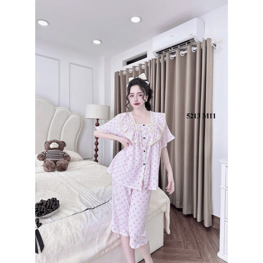 Đồ Bộ - Đồ Ngủ Lửng Pijama Bigsize 50-100kg Vải Lửng Lụa Nhật Phối