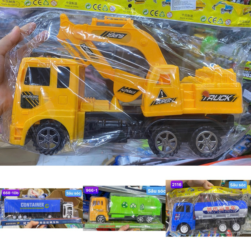 Đồ chơi xe ô tô các loại xe xúc xe cảnh sát mô hình cho bé