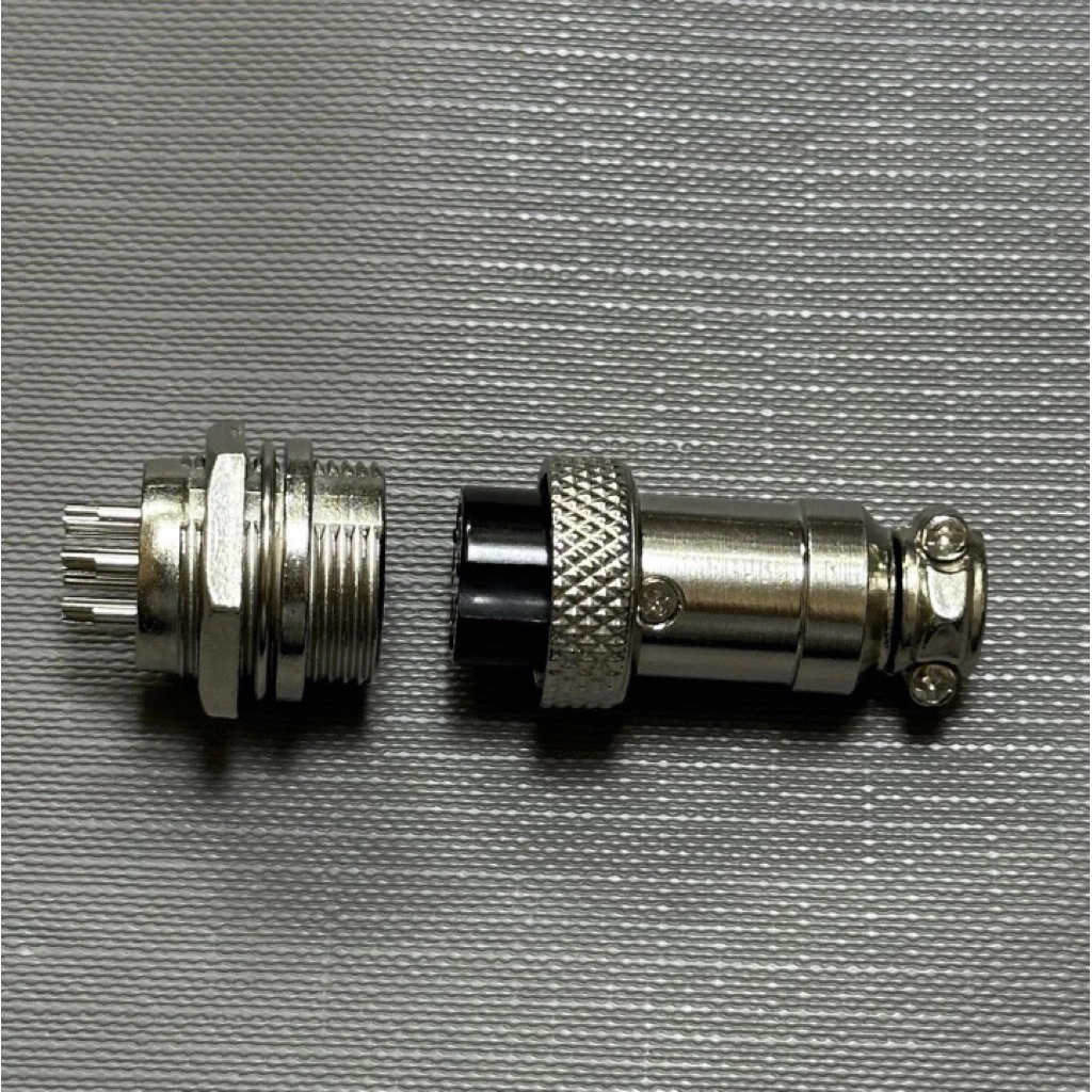 2 bộ Jack GX12 5 chân inox loại tốt