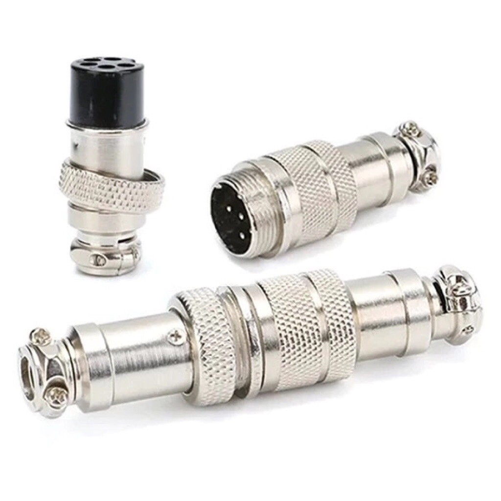 2 bộ Jack GX12 5 chân inox loại tốt