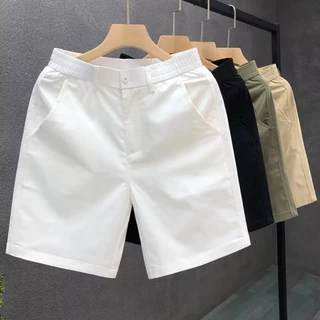 QUẦN SHORT KAKI QUẦN ĐÙI NAM GIÓ MEN&BASIC Cạp Nửa Chun Dáng Trẻ Trung Vải Mềm Mại Thoáng Mát Dãn