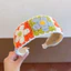 Băng đô rộng, dệt kim ngọt ngào phong cách dân tộc, đan tóc đầy màu sắc cho bé gái