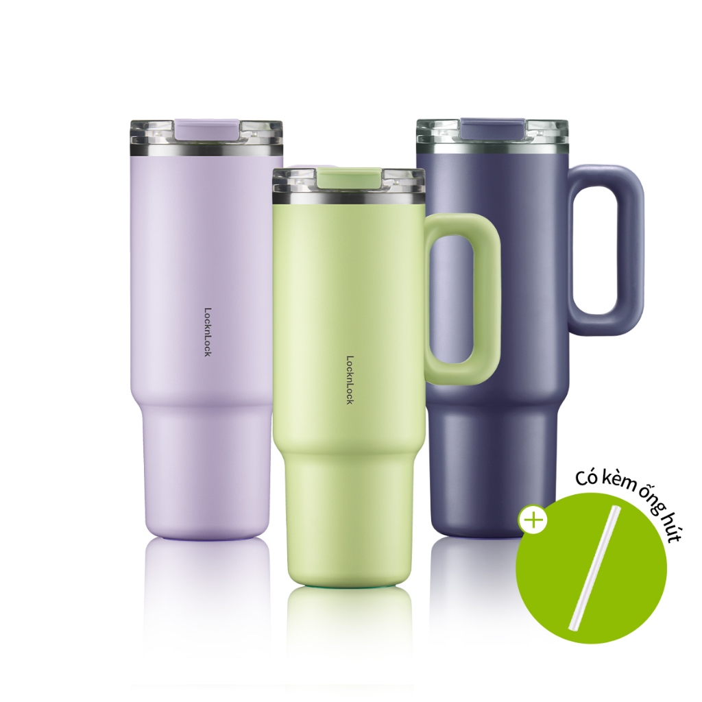 Ly Giữ Nhiệt LocknLock Balance Grip Tumbler LHC4397 900ml và LHC4398 1.2L, Có Tay Cầm - K-MALL