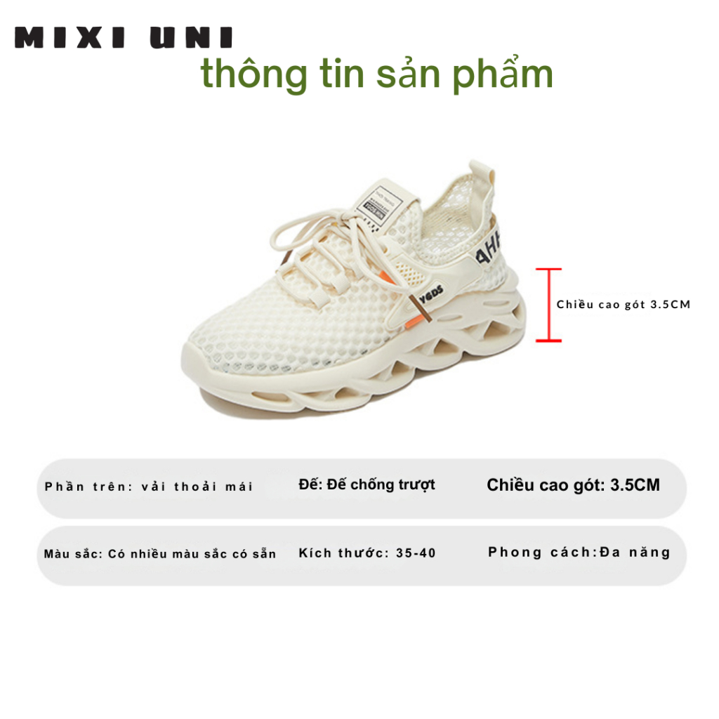 MIXI UNI - Giày Thể Thao Nữ YGDS Siêu Nhẹ ( Hàng Quảng Châu CC ) - Sneaker Lưới Thoáng Khí Đế Siêu Nhẹ Êm 2026