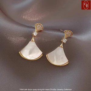 Bông tai bạc nữ cao cấp phong cách Hàn Quốc hiện đại sang chảnh dành cho nữ ChicEar Jewelry Collection