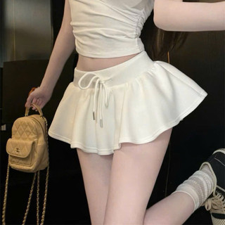 Váy tennis nữ nỉ ngắn xòe có quần bảo hộ màu xám đen trắng basic VANISA CV46