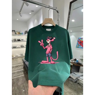 Áo thun hoạt hình Báo hồng say hi BH03 unisex nam nữ form rộng 100% Cotton