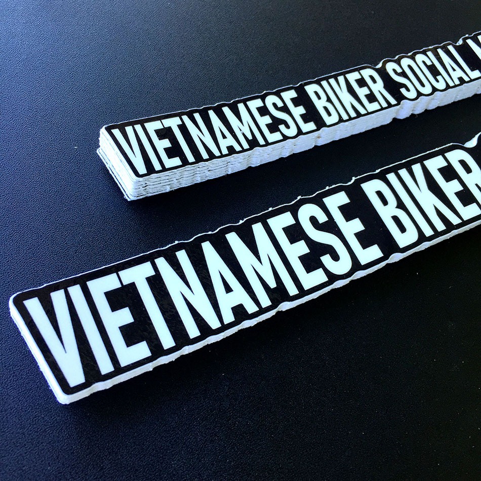 Tem Vietnamese Biker Social Media. Decal cao cấp chống nước, không bay màu