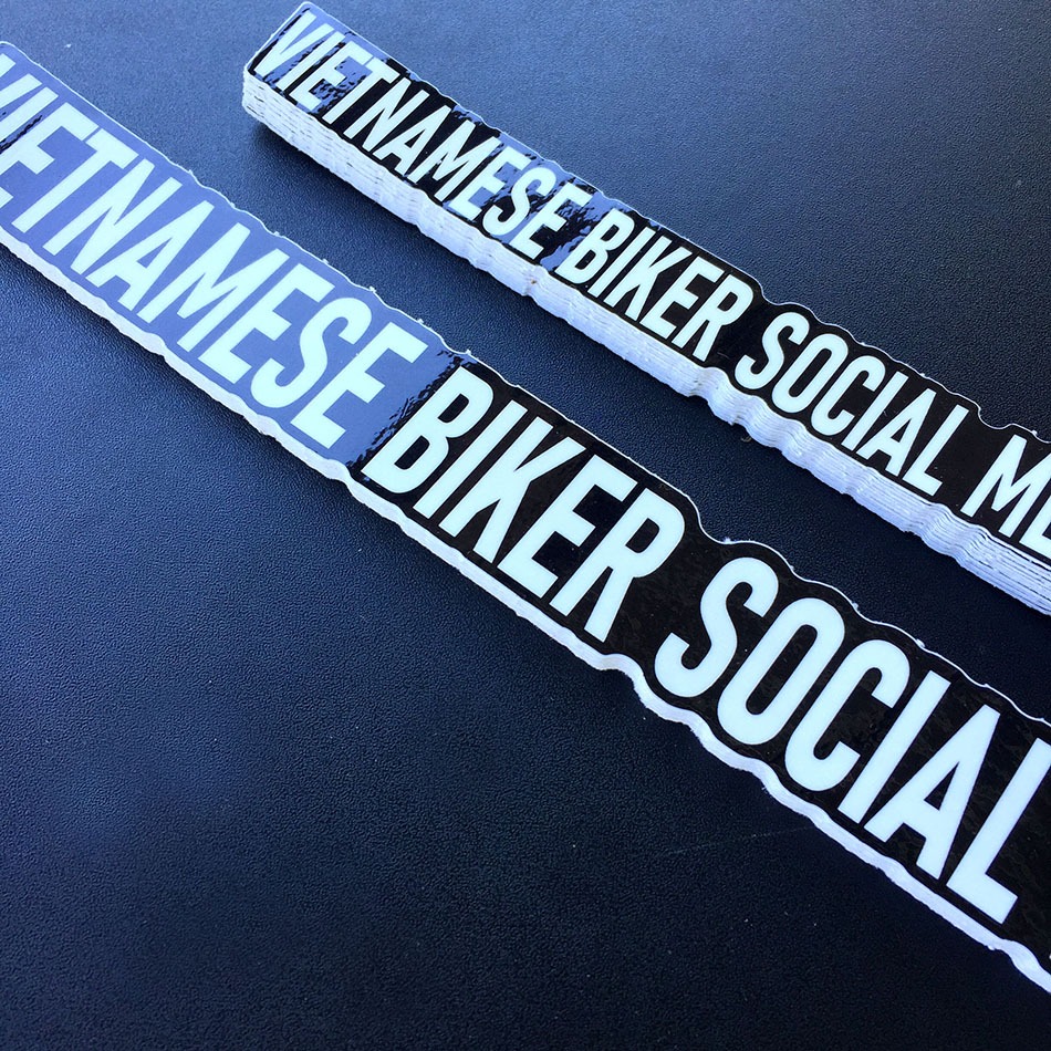 Tem Vietnamese Biker Social Media. Decal cao cấp chống nước, không bay màu
