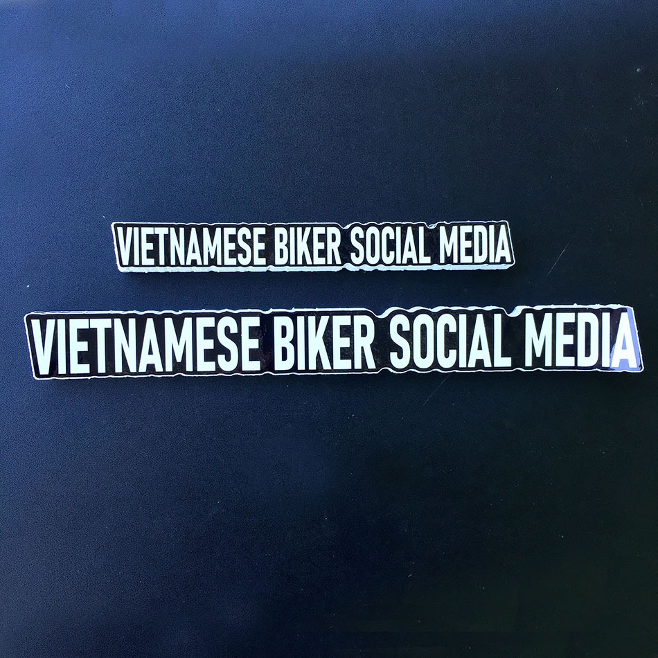 Tem Vietnamese Biker Social Media. Decal cao cấp chống nước, không bay màu