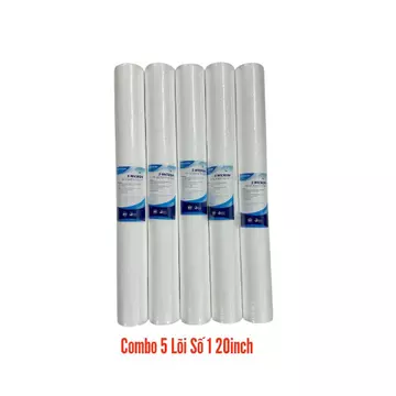 Combo 5 lõi lọc số 1 PP 20inch, Lõi lọc đầu nguồn dùng cho cốc lọc 20 inch