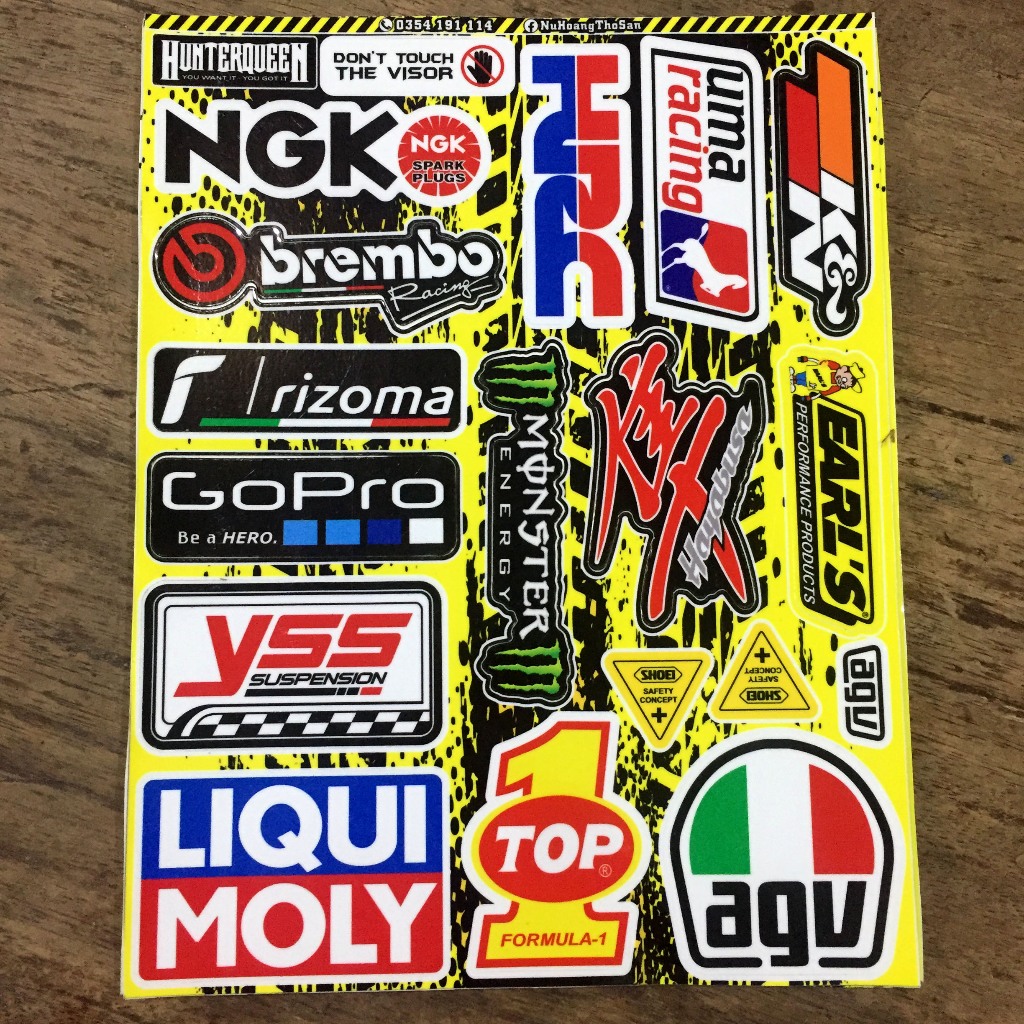 [Quà Tặng] Sticker siêu đẹp mẫu mới. Decal cao cấp chống nước, siêu dính, dán xe