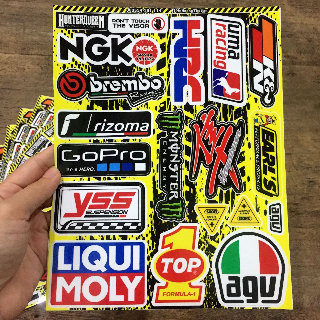 [Quà Tặng] Sticker siêu đẹp mẫu mới. Decal cao cấp chống nước, siêu dính, dán xe