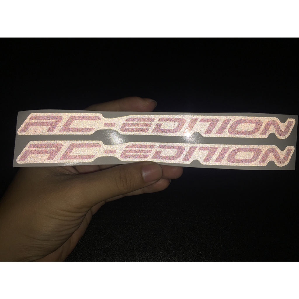 Cặp tem chữ RC Edition phản quang [19x1,4cm]. Hình dán cao cấp siêu dính. Sticker chống nước, dán phuộc