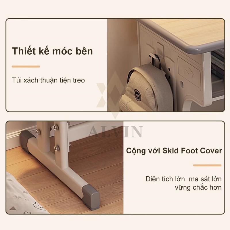 AIVIN Bộ bàn ghế học sinh bàn học thông minh cho bé chống gù chống cận có Nâng hạ tay quay tiện lợi | BigBuy360 - bigbuy360.vn