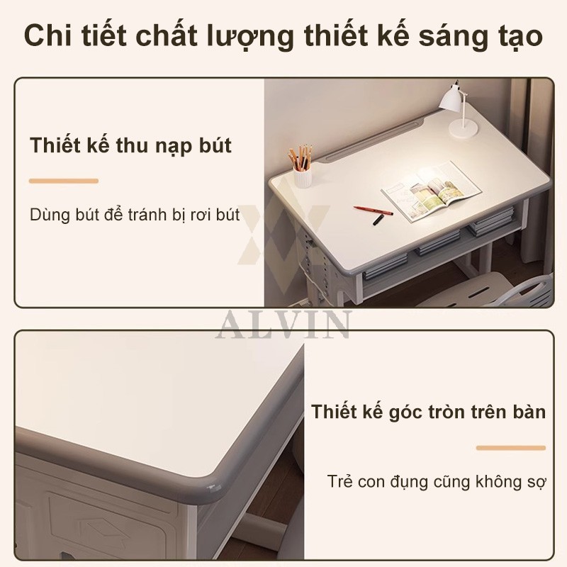 AIVIN Bộ bàn ghế học sinh bàn học thông minh cho bé chống gù chống cận có Nâng hạ tay quay tiện lợi | BigBuy360 - bigbuy360.vn