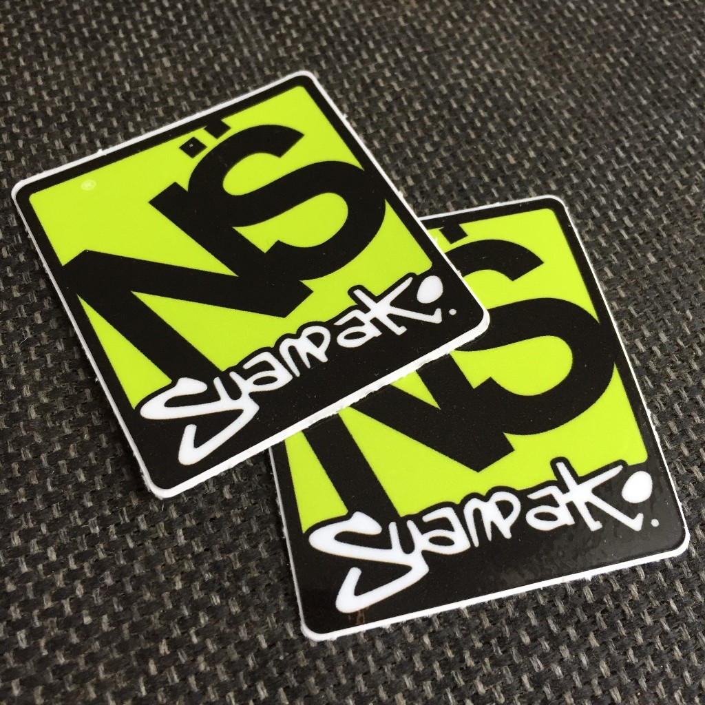 NS Suanpark[5x5.5cm] decal cao cấp chống nước, sắc nét, bền màu, dính chặt. Hình dán logo trang trí mọi nơi