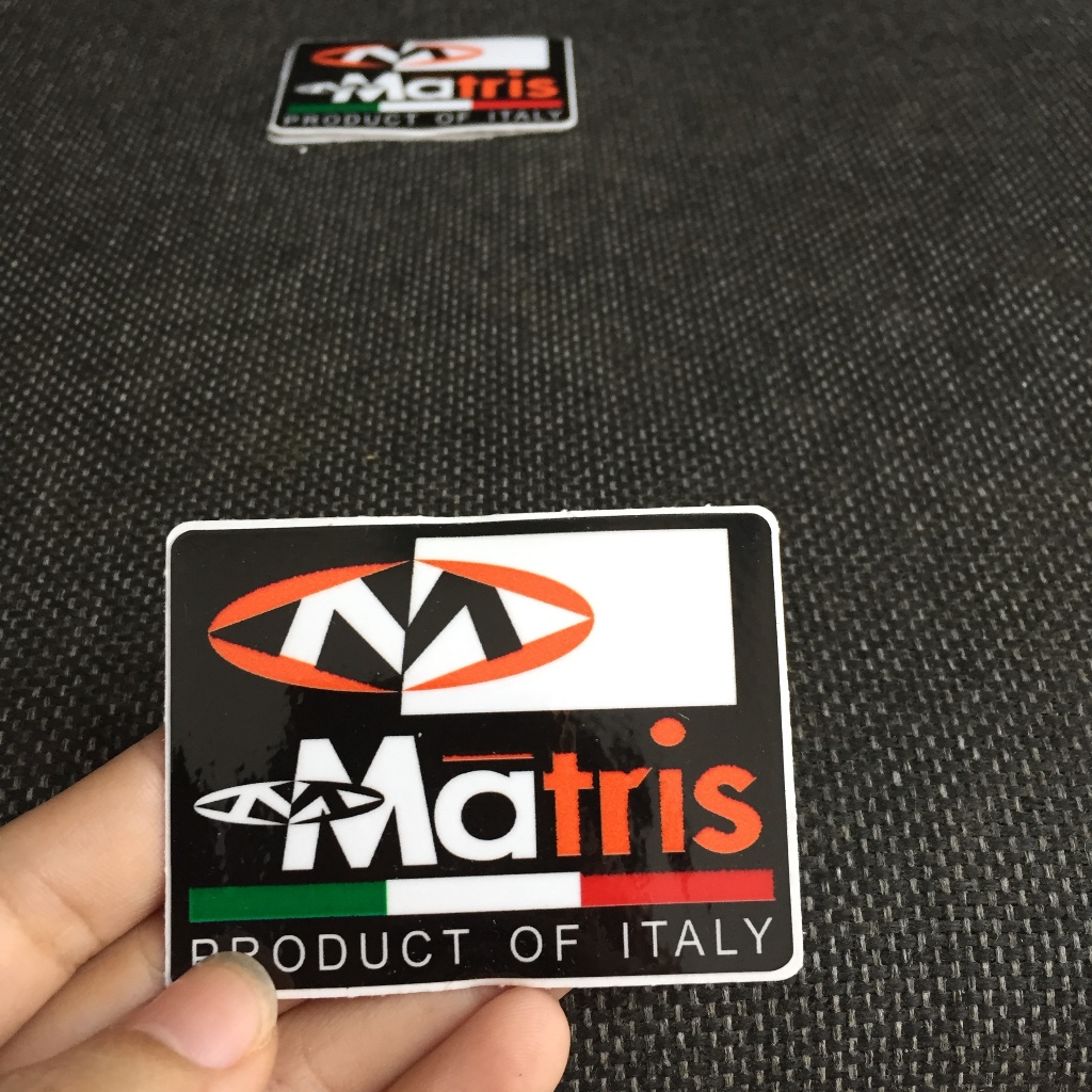 MATRIS [6.7x5cm] decal cao cấp chống nước, sắc nét, bền màu, dính chặt. Hình dán logo trang trí mọi nơi