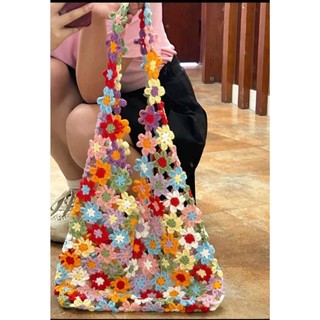 [TIEMNHA.BOSUA] (Size 30x25cm) TÚI HOA LEN THỦ CÔNG SUMMER MÀU SẮC DỄ THƯƠNG CHỤP ẢNH TOTE