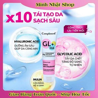 Sữa rửa mặt Compliment 5% Glycolic Acid làm sạch và dưỡng sáng da 150ml của Nga