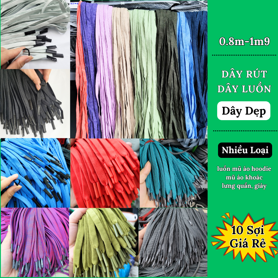 10 Dây rút luồn quần áo khoác loại dây dẹp | Shopee Việt Nam