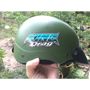Cặp chữ KingDrag xanh / đỏ [10x3.5cm]. Tùy chọn in màu khác theo ý khách. Decal hình dán logo chống nước