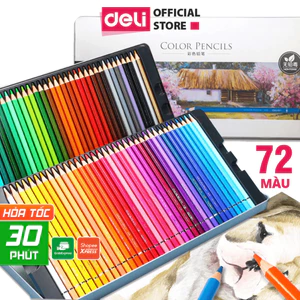 Bút Chì Màu Gốc Nước Finenolo Deli – Hộp Thiếc Chuyên Nghiệp, Kèm Cọ, Vẽ Thiết Kế & Phác Họa
