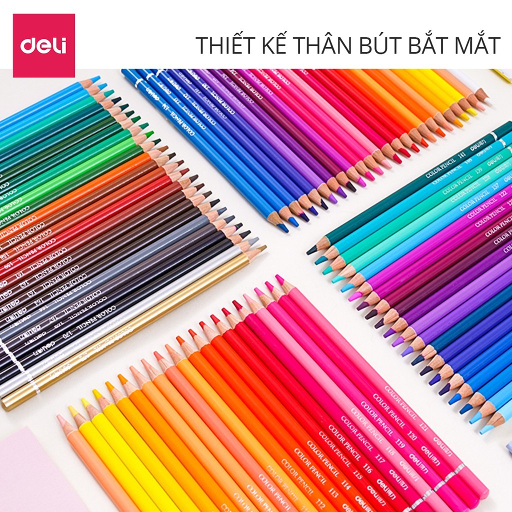 Bút Chì Màu Gốc Nước Finenolo Deli – Hộp Thiếc Chuyên Nghiệp, Kèm Cọ, Vẽ Thiết Kế & Phác Họa