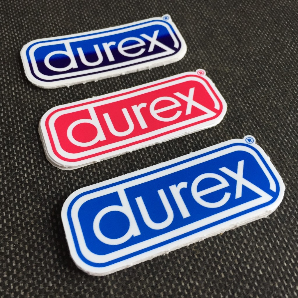 DU REX[9.6x3.9cm] decal cao cấp chống nước, sắc nét, bền màu, dính chặt. Hình dán logo trang trí mọi nơi
