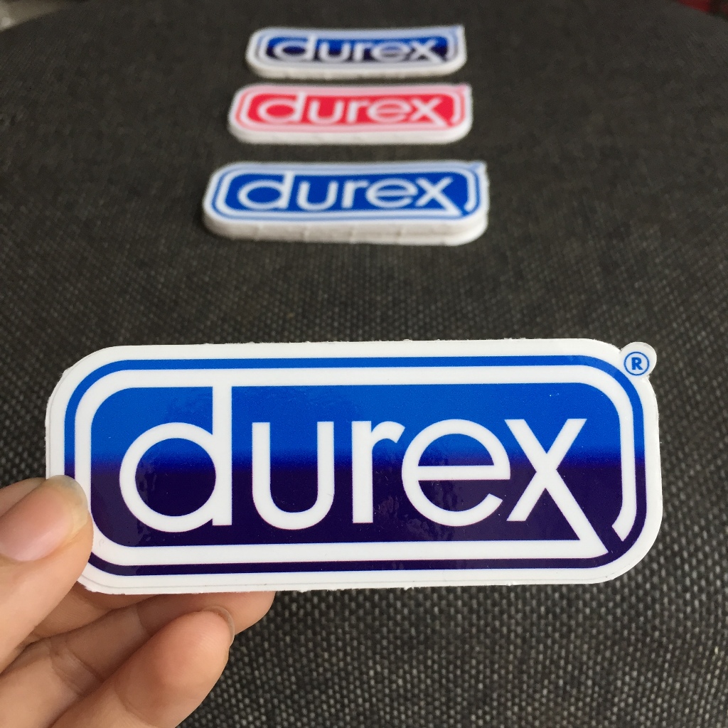 DU REX[9.6x3.9cm] decal cao cấp chống nước, sắc nét, bền màu, dính chặt. Hình dán logo trang trí mọi nơi