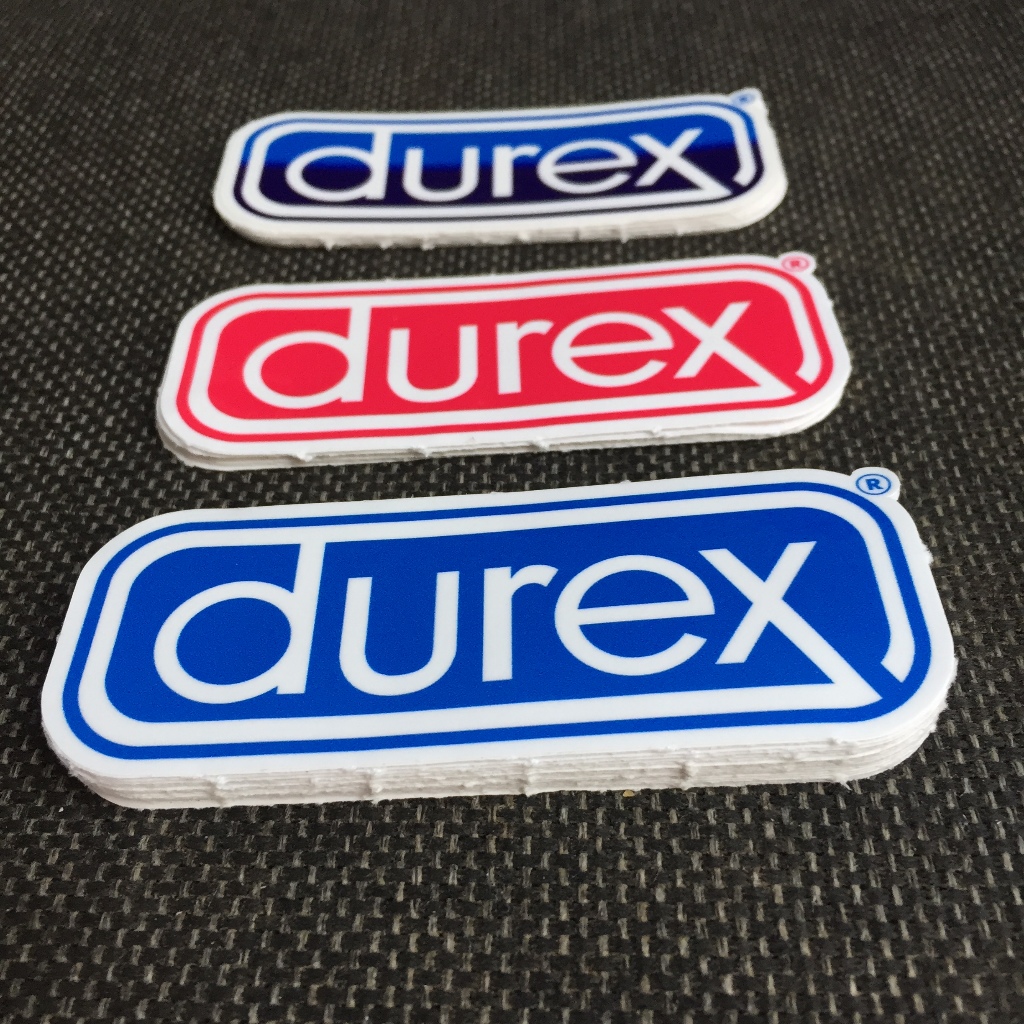 DU REX[9.6x3.9cm] decal cao cấp chống nước, sắc nét, bền màu, dính chặt. Hình dán logo trang trí mọi nơi