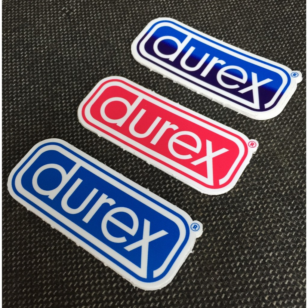 DU REX[9.6x3.9cm] decal cao cấp chống nước, sắc nét, bền màu, dính chặt. Hình dán logo trang trí mọi nơi