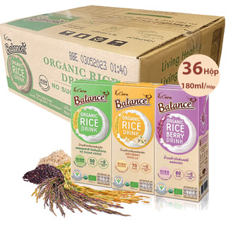 Thùng 36 hộp - Sữa gạo hữu cơ 4Care Balance Organic Rice Drink hộp 180ml
