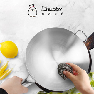 Chảo Sâu Lòng Inox Cao Cấp Cán gỗ/Cán inox Chubby Chef- Hàng chính hãng inox cao cấp đường kính 30-45cm an toàn sức khoẻ