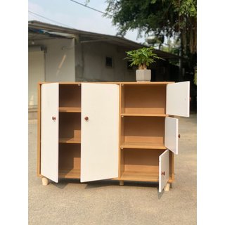 Tủ giày 5 cánh đa năng EcoWood ,kệ giày dép nhiều ngăn chất liệu gỗ MDF bền đẹp kích thước 100x75x30cm