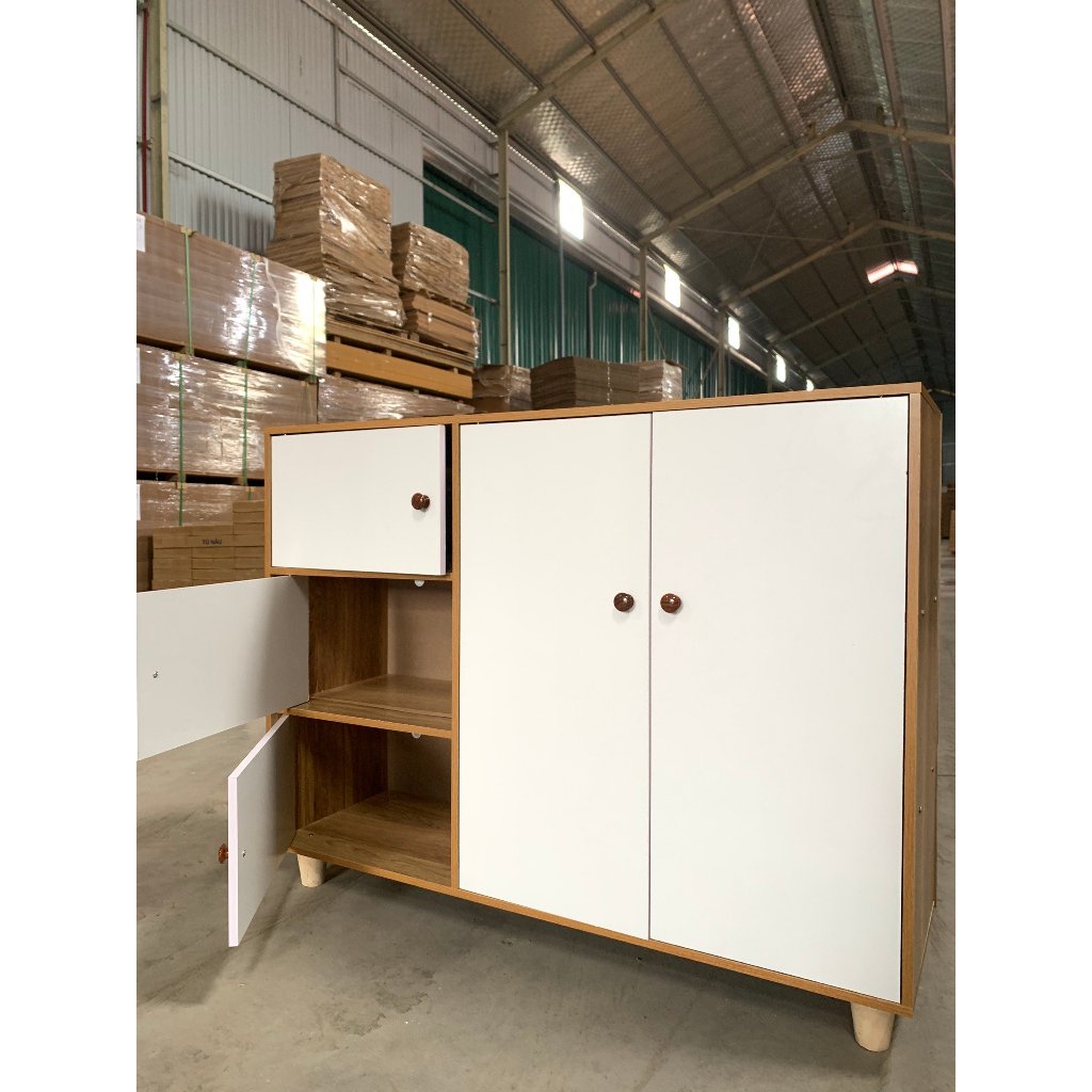 Tủ giày 5 cánh đa năng FOREST HOME ,kệ giày dép nhiều ngăn chất liệu gỗ MDF bền đẹp kích thước 100x75x30cm