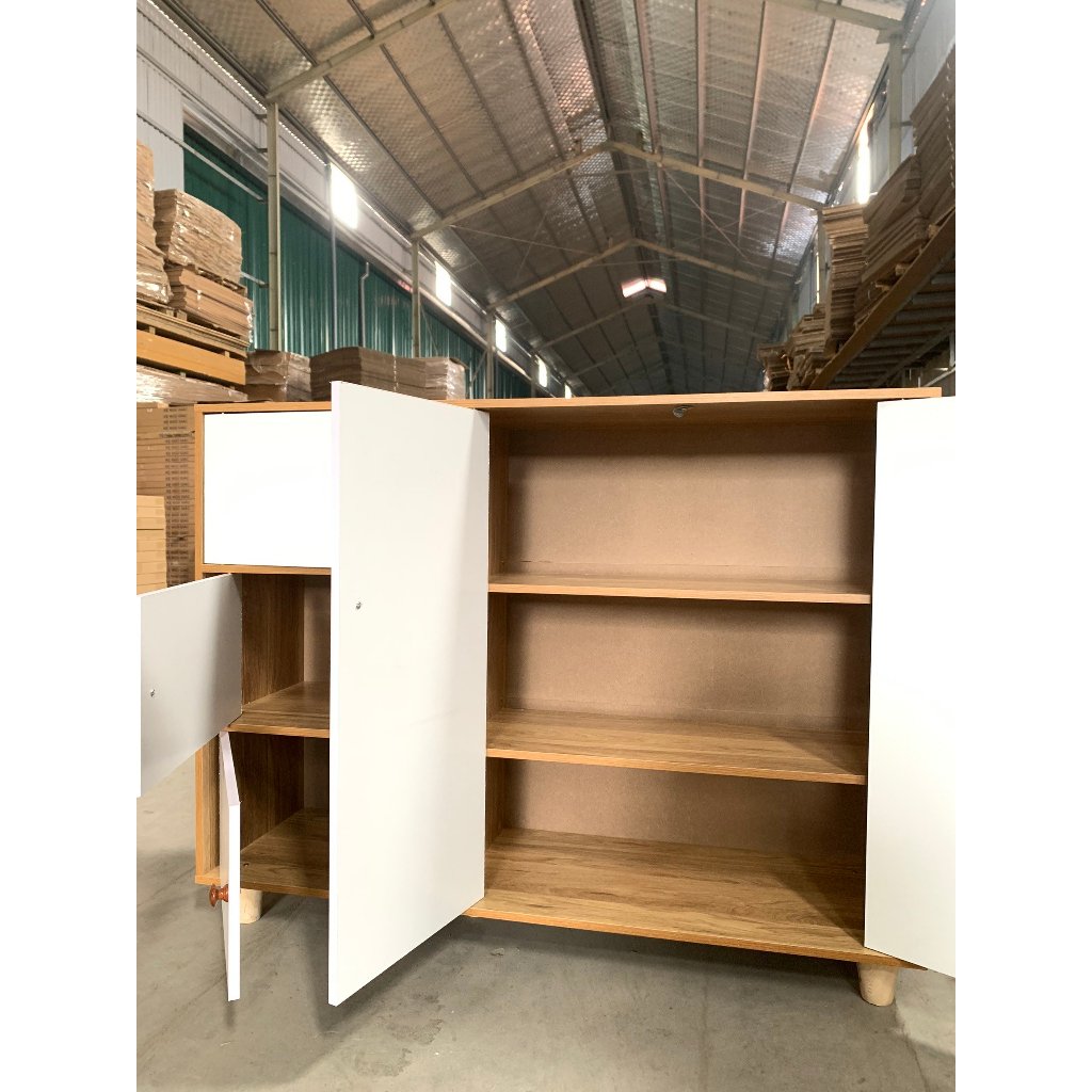 Tủ giày 5 cánh đa năng FOREST HOME ,kệ giày dép nhiều ngăn chất liệu gỗ MDF bền đẹp kích thước 100x75x30cm