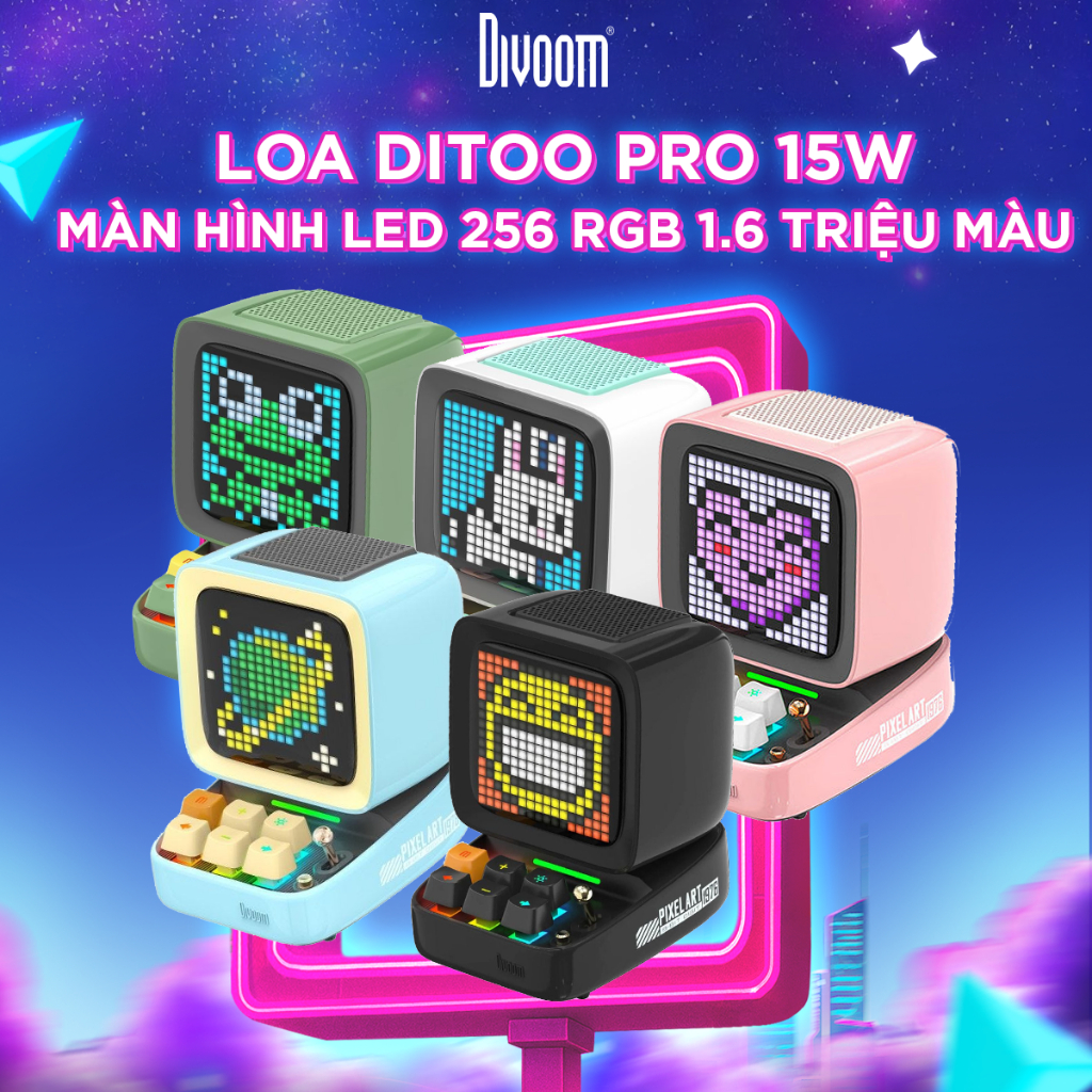 [LIVE] Loa Bluetooth Divoom DiToo Pro phiên bản mới 15W hiển thị màn ...