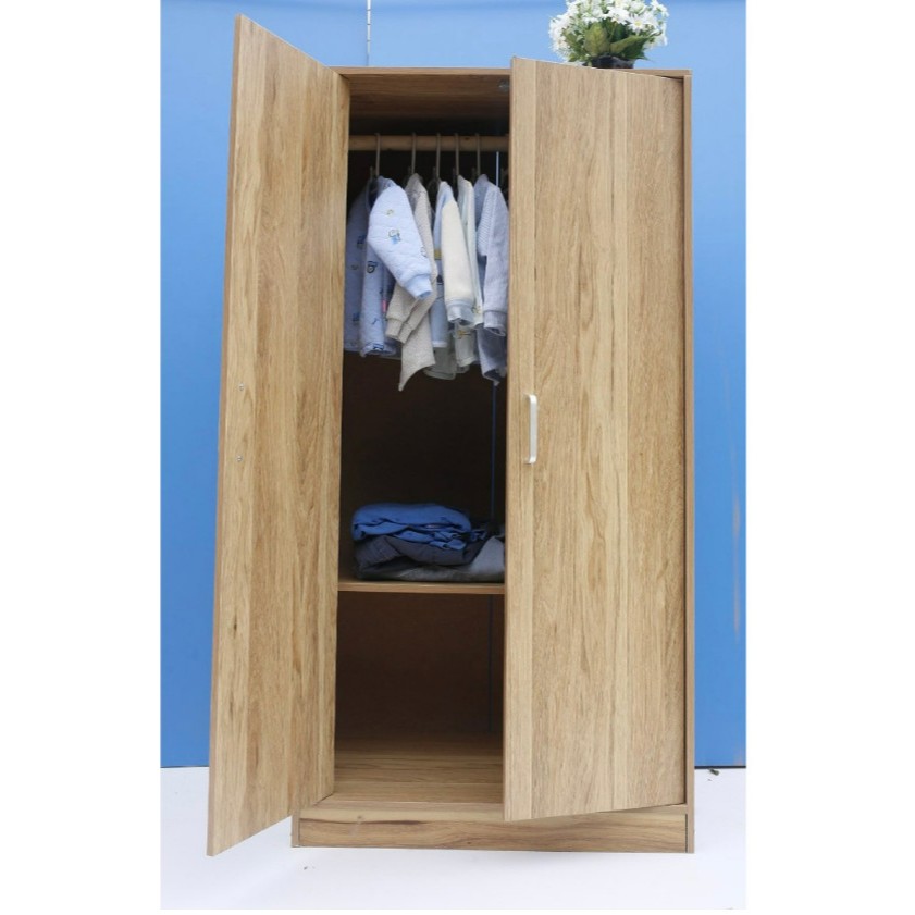 Tủ quần áo 2 cánh đa năng FOREST HOME, chất liệu gỗ MDF cao cấp, kích thước 40x60x120cm(tủ nâu)
