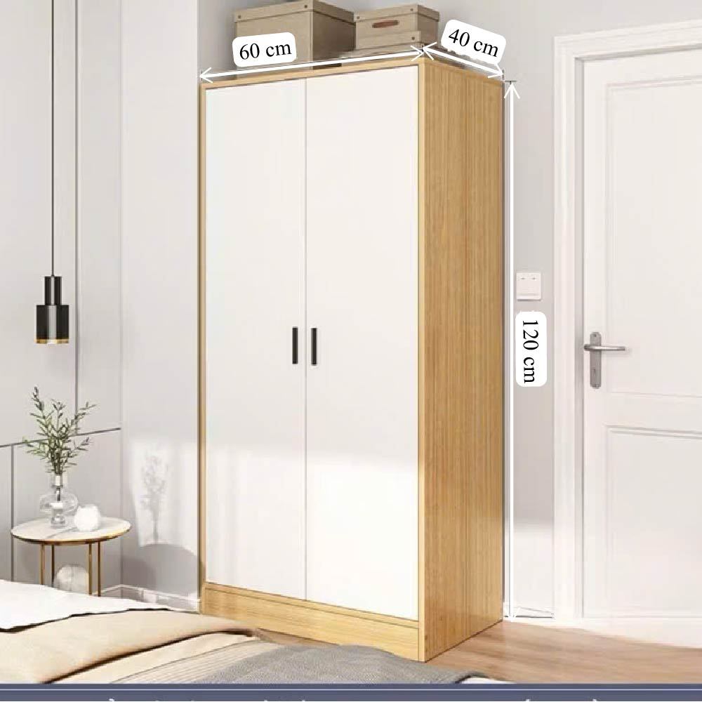 Tủ quần áo 2 cánh đa năng FOREST HOME, chất liệu gỗ MDF cao cấp, kích thước 40x60x120cm(tủ nâu)