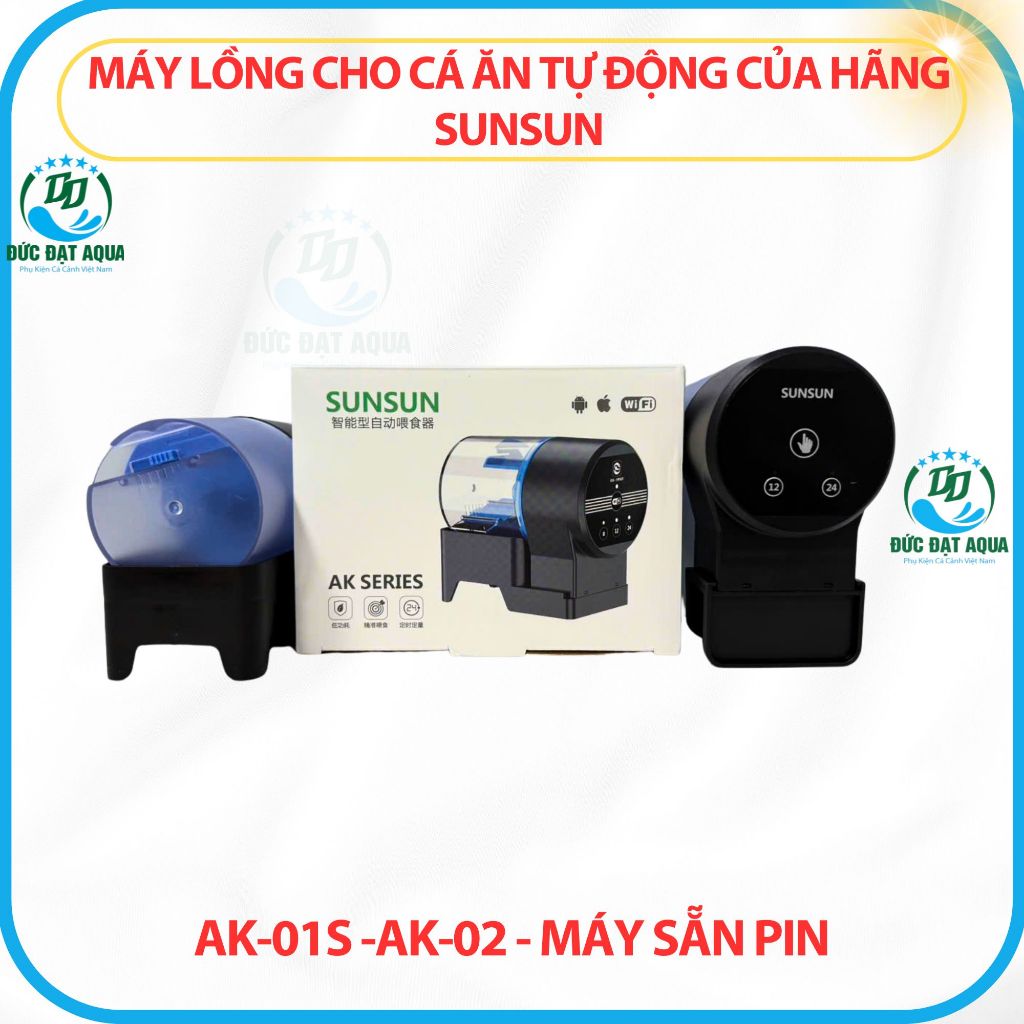 Máy Cho Cá Ăn Tự Động Của Hãng Sunsun AK-01S -AK-02 - Máy dùng pin, dùng cho bể cá koi 4