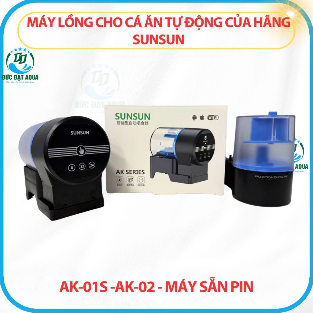 Máy Cho Cá Ăn Tự Động Của Hãng Sunsun AK-01S -AK-02 - Máy dùng pin, dùng cho bể cá koi 3