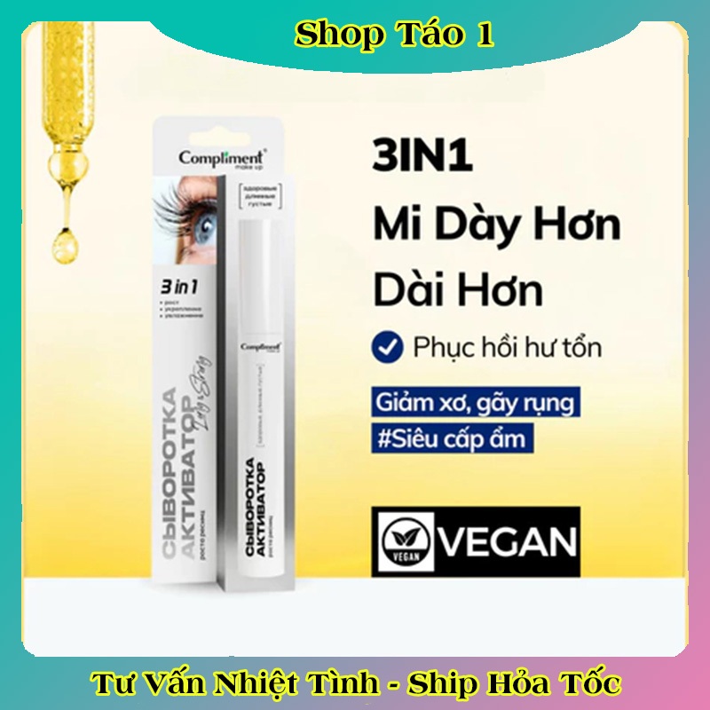 Dưỡng Mi Compliment Chính Hãng - Chuốt Mi Dày Và Dài Chắc Khỏe, Mọc Siêu Nhanh 12ml của Nga