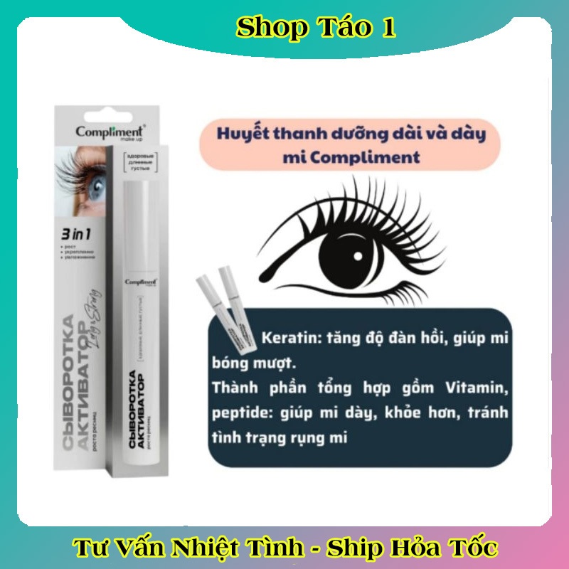 Dưỡng Mi Compliment Chính Hãng - Chuốt Mi Dày Và Dài Chắc Khỏe, Mọc Siêu Nhanh 12ml của Nga