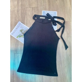 Áo Sát Nách Ba Lỗ Nữ Buộc Dây Nơ Cổ Yếm Chất Vải Thun Cotton WAS002
