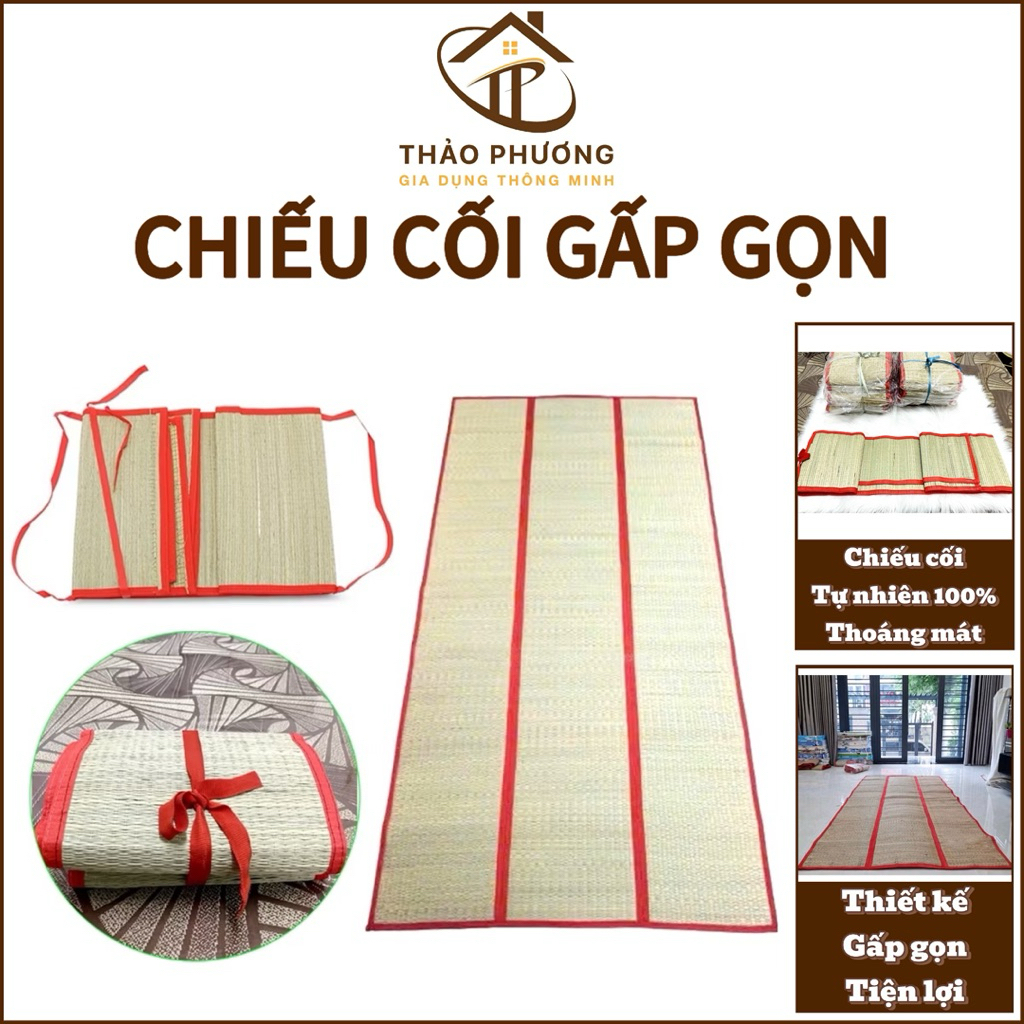 Chiếu Cối Xếp Gấp Gọn Du Lịch, Ngủ Văn Phòng, Chiếu Cối Tự Nhiên Nằm Mát
