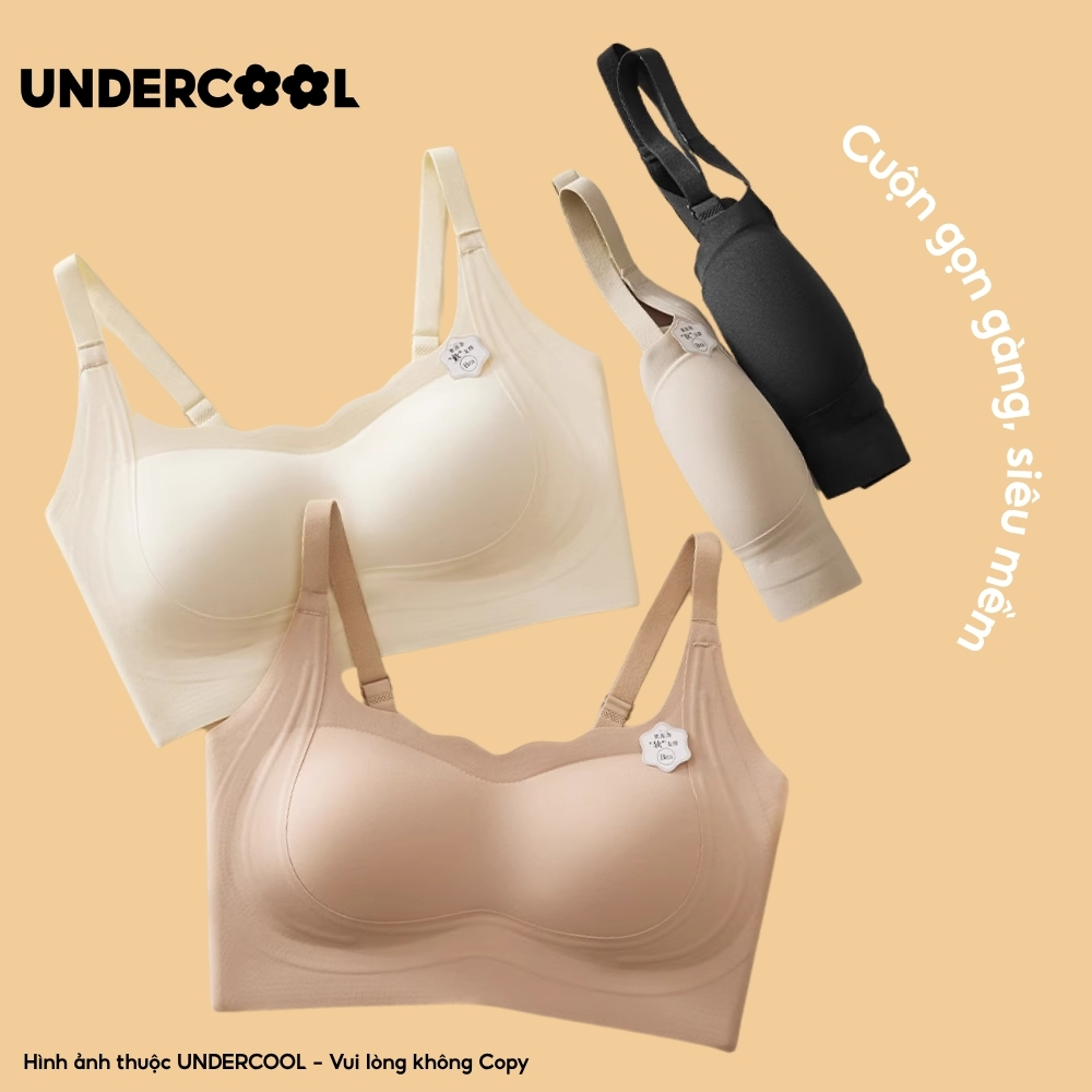 Áo Bra Lót Su Đúc Chống Hằn Không Gọng UNDERCOOL Ôm Định Hình, Mút Đệm Tròn Gom Quả Chống Xệ Hạn Chế Ngấn Mỡ Lưng AB49
