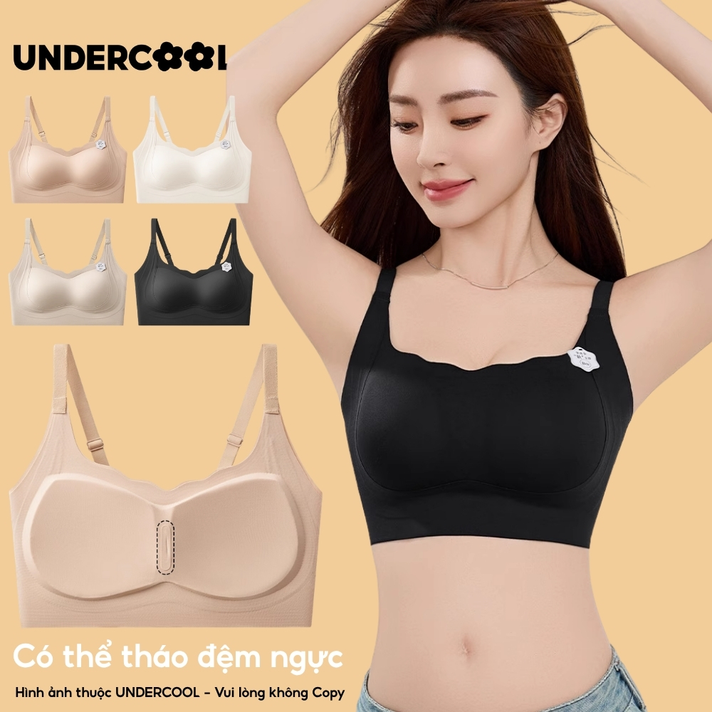 Áo Bra Lót Su Đúc Chống Hằn Không Gọng UNDERCOOL Ôm Định Hình, Mút Đệm Tròn Gom Quả Chống Xệ Hạn Chế Ngấn Mỡ Lưng AB49